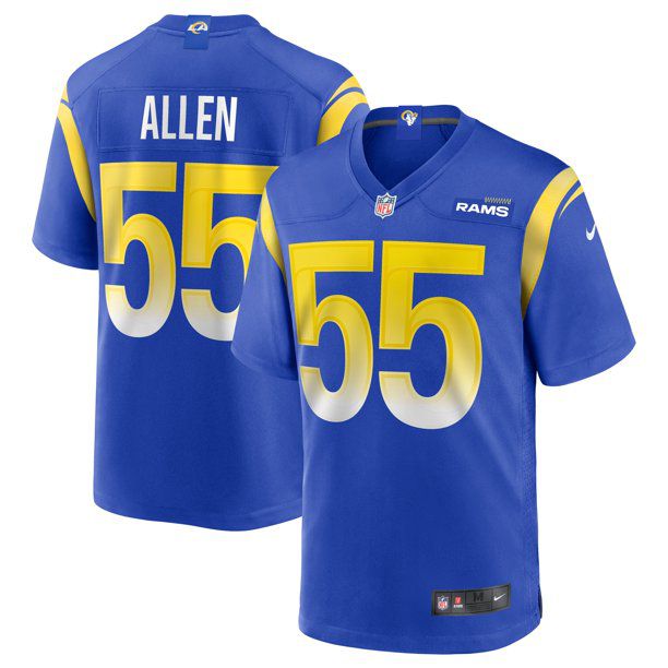 Men Los Angeles Rams 55 Brian Allen Nike Royal Game NFL Jersey